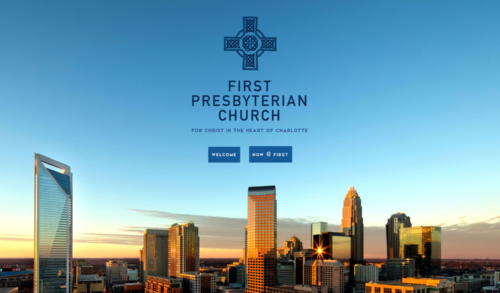 First Pres Charlotte website designed by Bellaworks Web Design