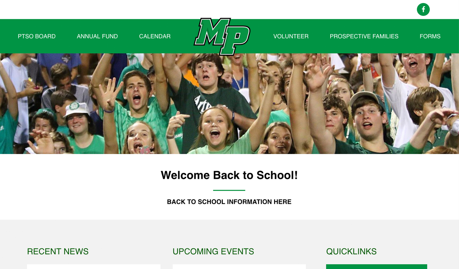 Myers Park PTA website designed by Bellaworks Web Design