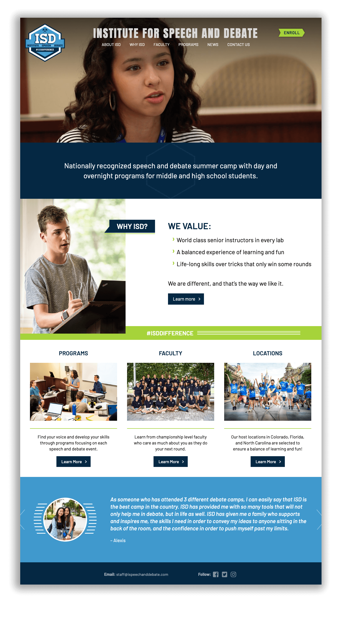 new ispeech and debate website redesign